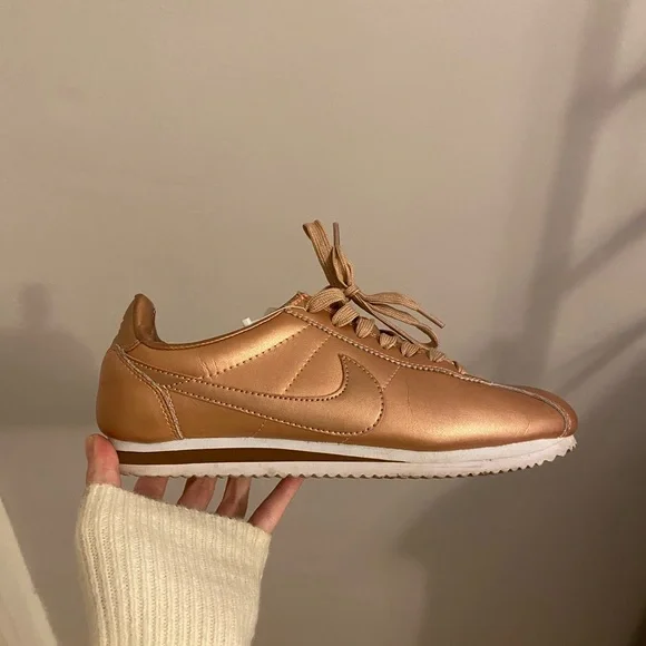 Nike | Shoes | Nike Womens Sneakers In Metallic Bronze | Poshmark
